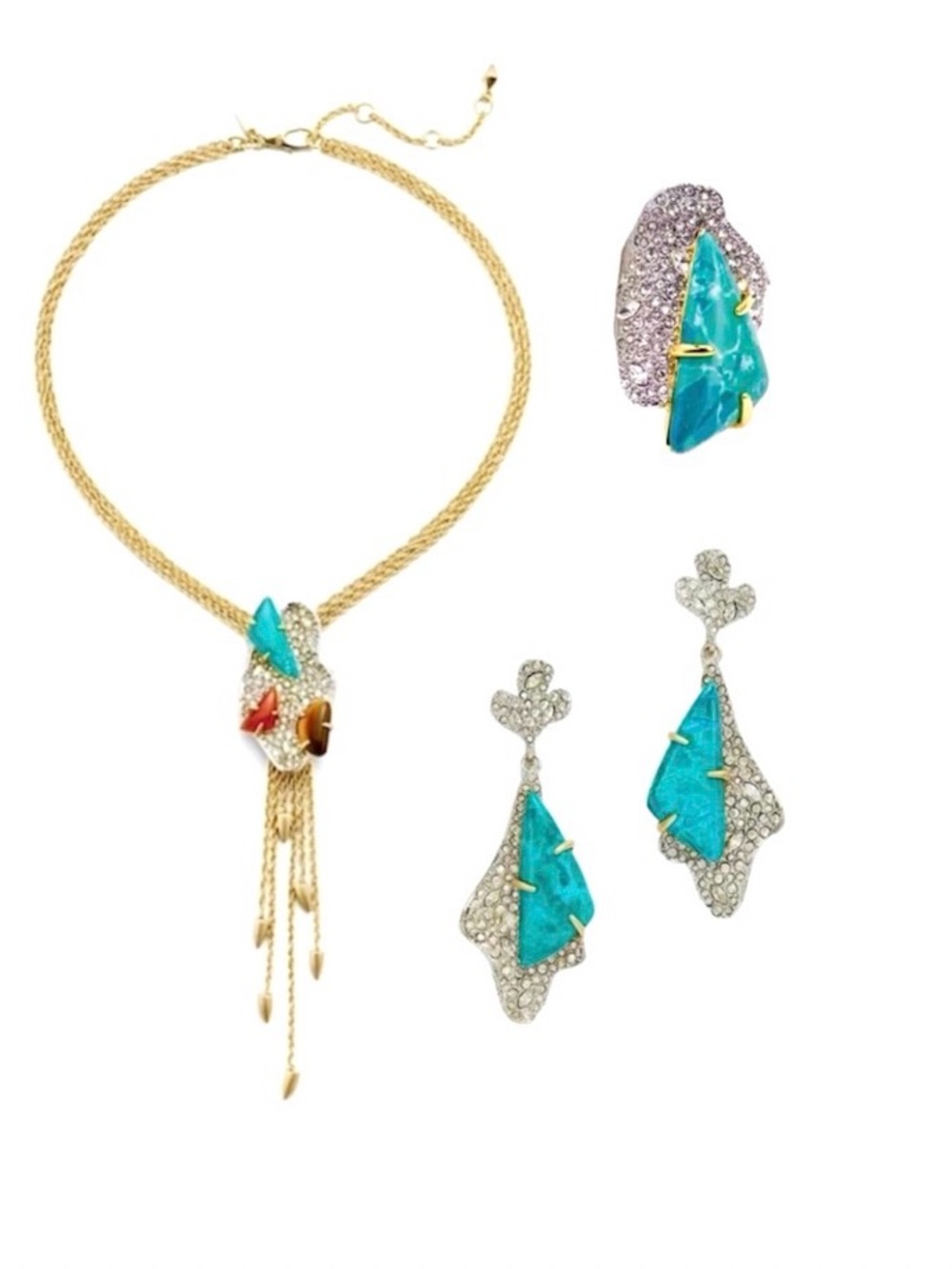 NEW Alexis Bittar Roxbury Cluster Necklace Lariat Bolo SB01 - Picture 7 of 10